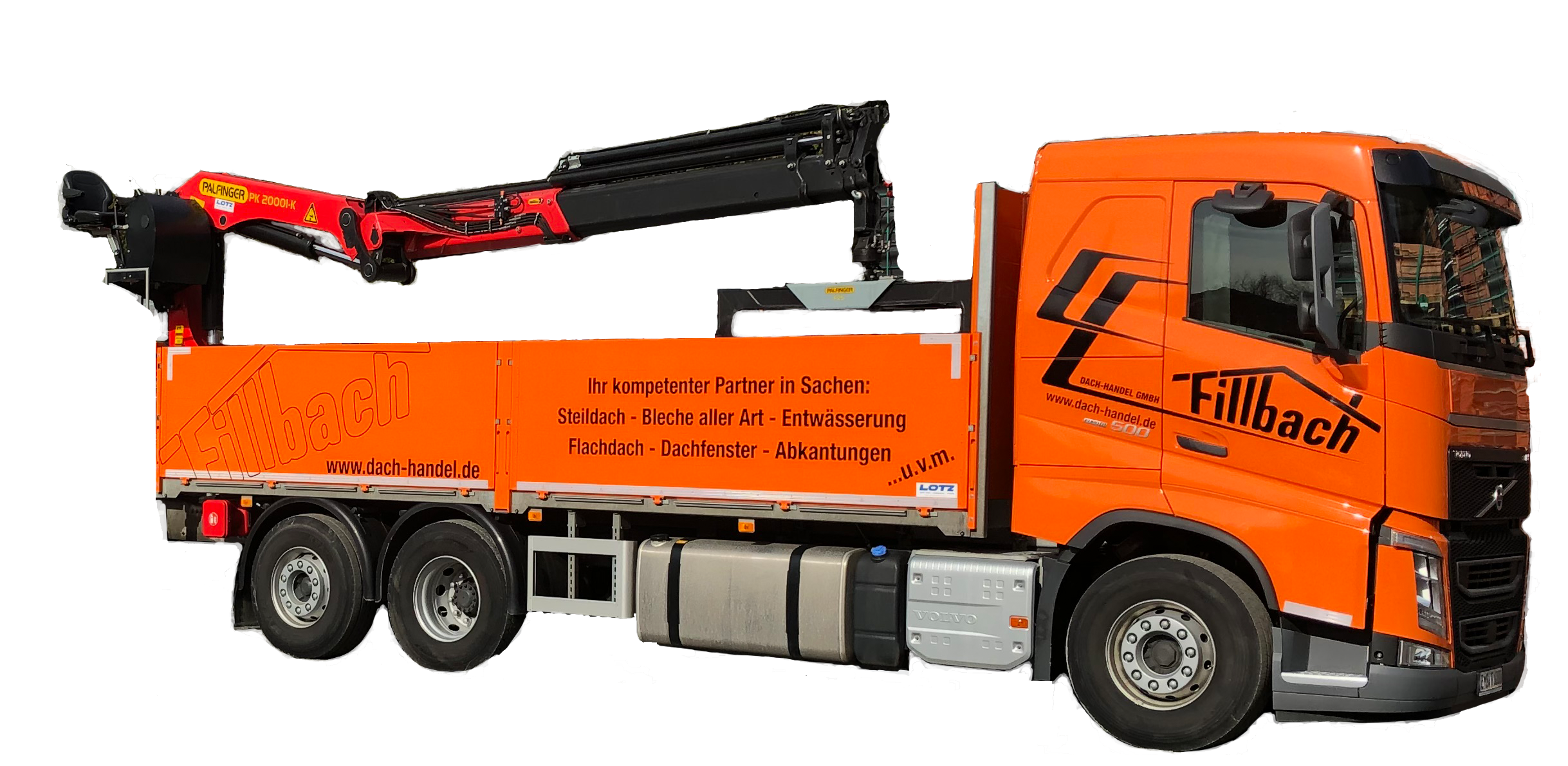 Fillbach Dach-Handel LKW Baustellen-Lieferung